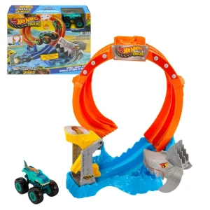 Set de joacă hot wheels "atacul rechinului" cu mașinuța mega-wrex 1:64