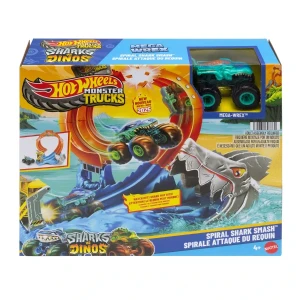 Set de joacă hot wheels "atacul rechinului" cu mașinuța mega-wrex 1:64 Thumbnail 3