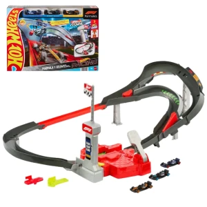 Hot wheels formula 1: pistă de curse sprint cu 3 mașinuțe 1:64