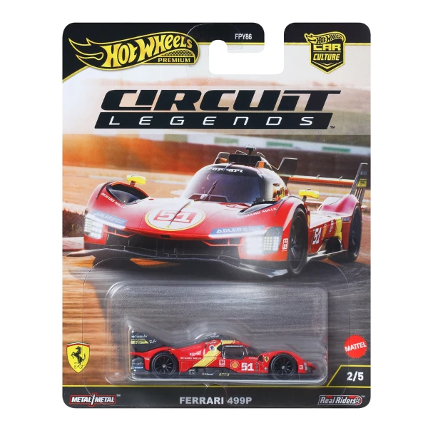 Hot wheels 1:64 mașinuță din colecția "circuit legends" – ferrari 499p 3