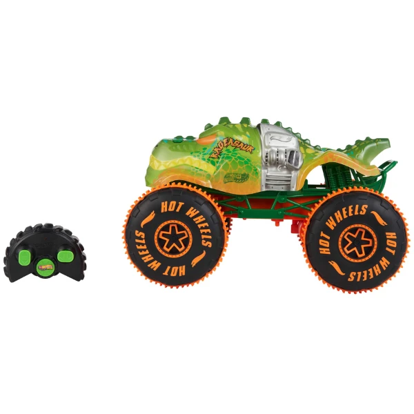 Mașină off-road cu telecomandă 1:15 hot wheels monster trucks „rageasaur" 6
