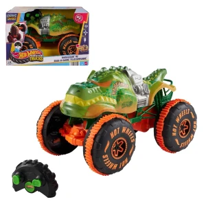 Mașină off-road cu telecomandă 1:15 hot wheels monster trucks „rageasaur"