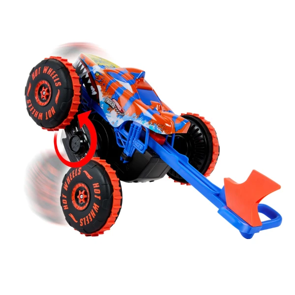Mașină off-road cu telecomandă 1:15 hot wheels monster trucks „rechin-tigru" 5