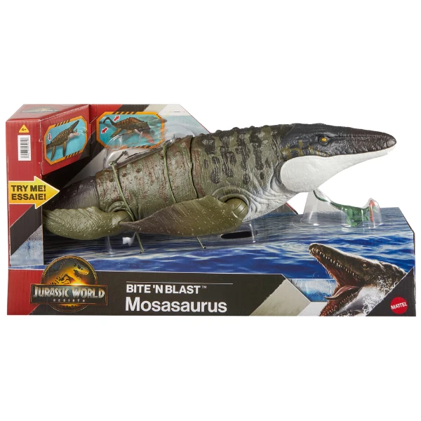 Figurină interactivă de dinozaur „jurassic world: mosasaurus” 2