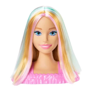 Cap de coafură barbie cu șuvițe colorate Thumbnail 2