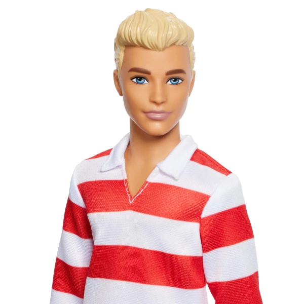 Păpușă ken “fashionist cu părul blond și tricou în dungi” 6