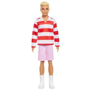 Păpușă ken “fashionist cu părul blond și tricou în dungi” Thumbnail 5