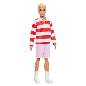 Păpușă ken “fashionist cu părul blond și tricou în dungi” Thumbnail 2