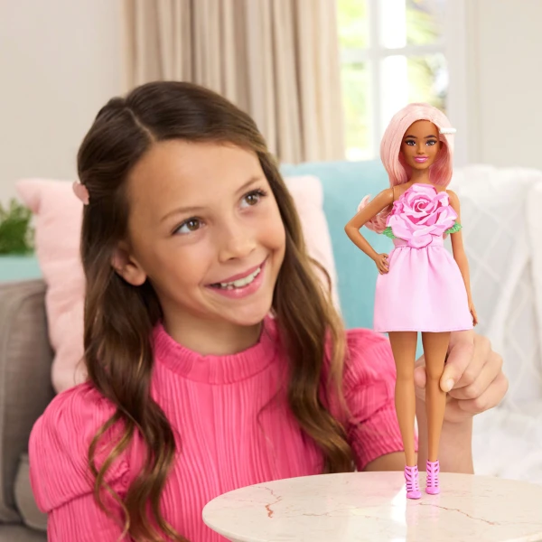 Păpușa barbie "trandafir roz" 7