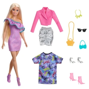 Păpușă barbie "ținute de petrecere", cu accesorii Thumbnail 7