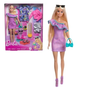 Păpușă barbie "ținute de petrecere", cu accesorii