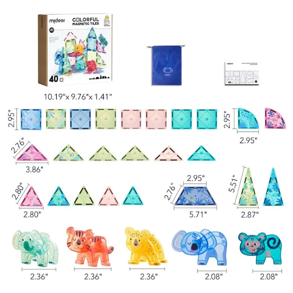 Set de construcție magnetic "pădurea magică", 40 elem. 13