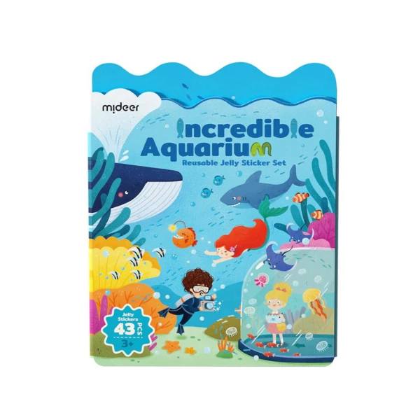 Set de stickere gelatinoase reutilizabile „acvariu uimitor” 3