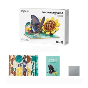 Puzzle 3d din lemn "fluture", 63 elem. Thumbnail 4