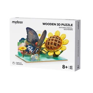 Puzzle 3d din lemn "fluture", 63 elem. Thumbnail 3