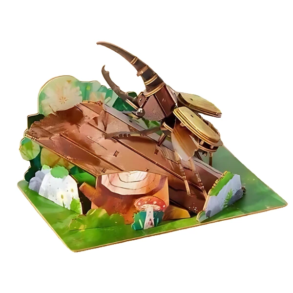 Puzzle 3d din lemn "gândacul hercules", 59 elem. 2