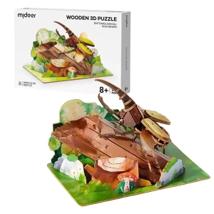 Puzzle 3D din lemn "Gândacul Hercules", 59 elem.