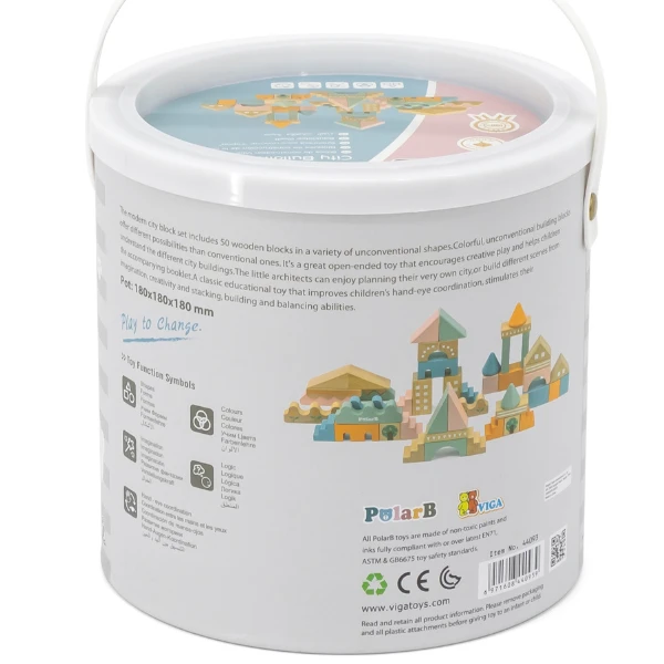 Set de construcție din lemn "cartierul din oraș ", 50 elem. 5