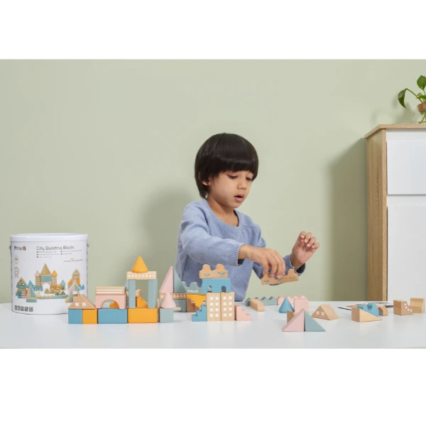 Set de construcție din lemn "cartierul din oraș ", 50 elem. 12