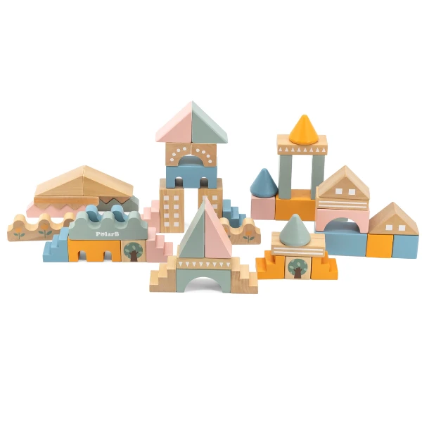 Set de construcție din lemn "cartierul din oraș ", 50 elem. 2