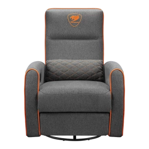 Игровое кресло Cougar FIDOM, Имитация льна, Серый | Оранжевый