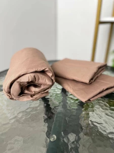 SET LENJERIE DE PAT 3 PIESE, MARO CAFE 160 x 200 x 25 CM