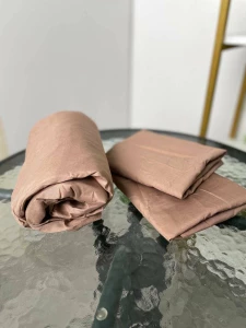 SET LENJERIE DE PAT 3 PIESE, MARO CAFE 180 x 200 x 25 CM