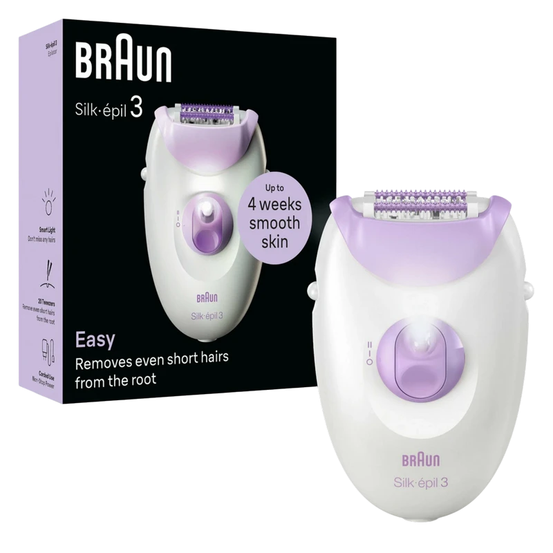 Эпилятор braun se3000, белый | фиолетовый 2