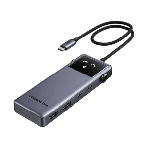 UGREEN HUB 6 in 1 USB-C To 4K@60Hz HDMI+2*USB-A 3.2+2*Type-C+1*Type-C 10 Gbps Series Uno, Grey