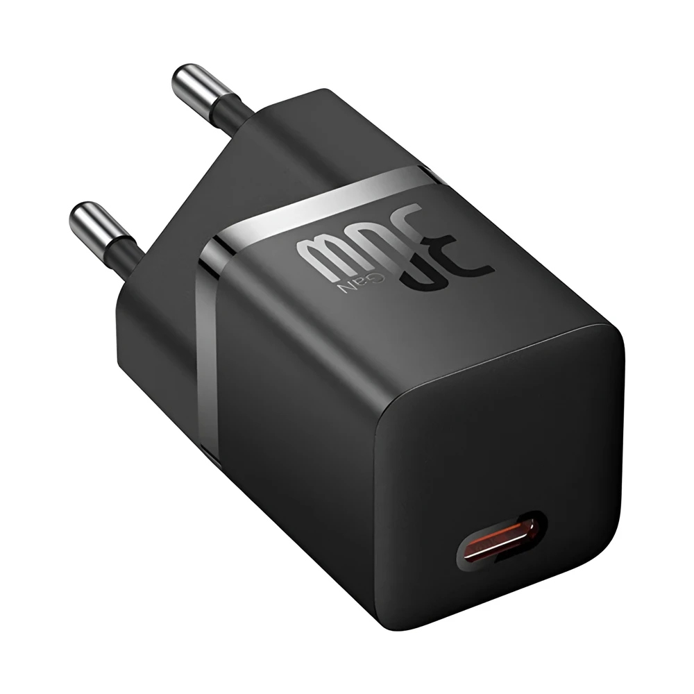 Baseus wall charger gan5 mini 1c 1*type-c 30w, black 2