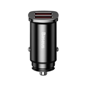 Baseus car charger 2xusb square metal qc3.0 30w, black