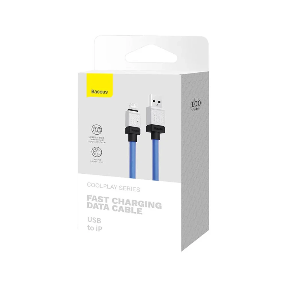 Baseus cable coolplay series usb-a на lightning 2.4a 12w 1м, синий 3