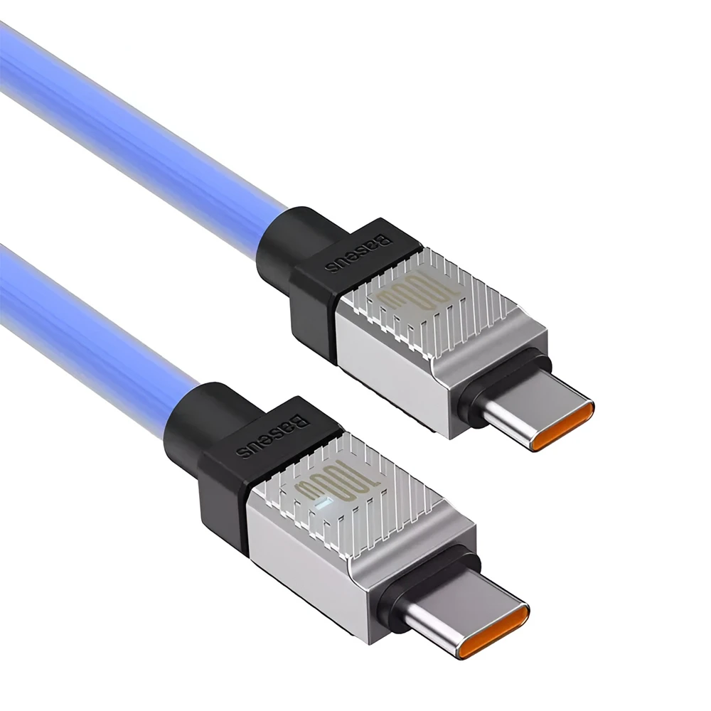 Baseus cable coolplay series type-c to type-c 5a 100w 2m, синий 2