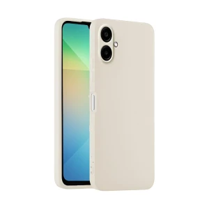 Чехол woo liquid silicone для samsung a06, бежевый