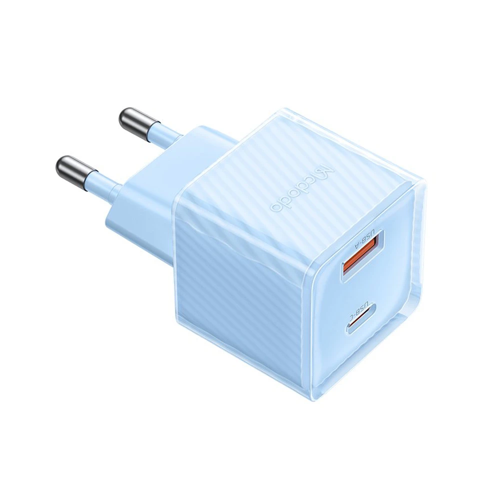 Mcdodo gan series 1*usb-a+1*type-c 33w, blue 2