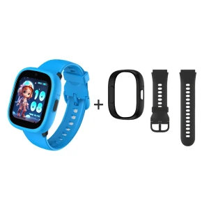 Детские умные часы lagenio kids smart watch 4g, k3, с двумя ремешками синим и черным