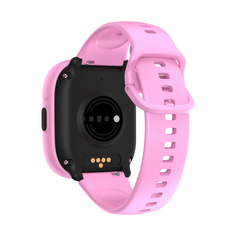 Детские умные часы lagenio kids smart watch 4g, k3, с 2 ремешками розовый и фиолетовый 4