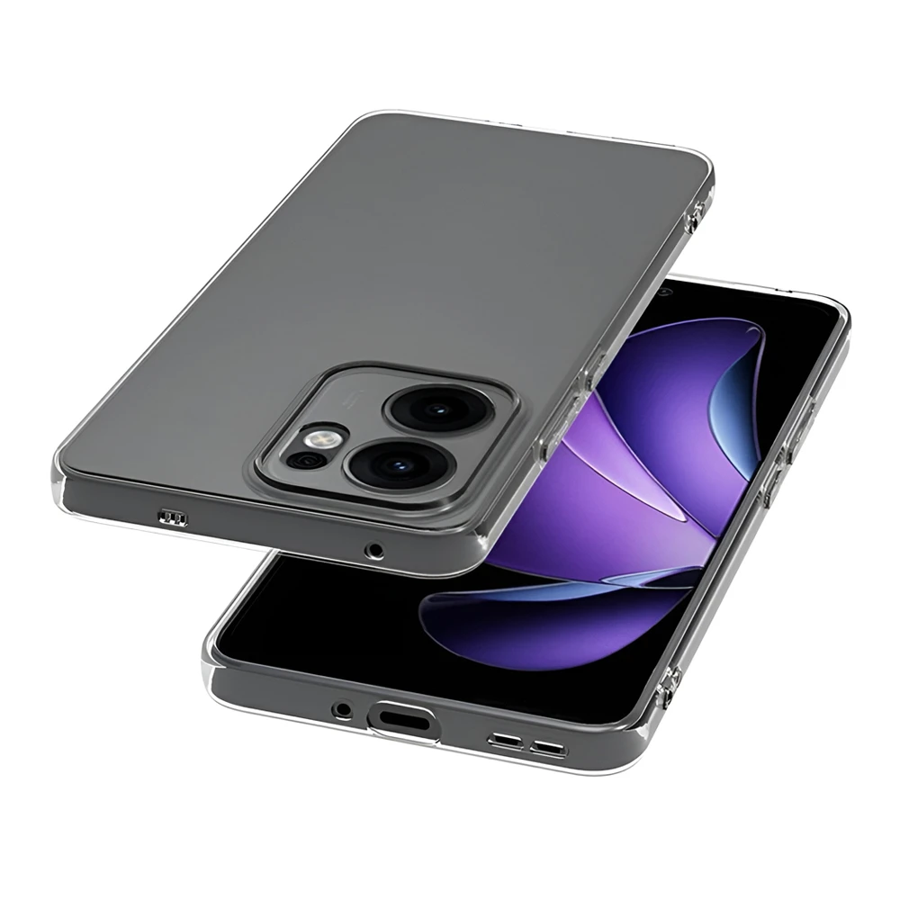 Чехол woo soft tpu для oppo reno 13f/13fs, прозрачный 2