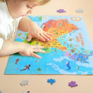 Seria de puzzle-uri "harta chinei și harta lumii", 2 în 1, nivelul 9 Thumbnail 4