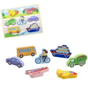Puzzle tactil - inserție "Transport", 7 elem.