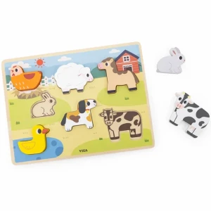 Puzzle tactil - inserție "ferma", 7 elem. Thumbnail 4