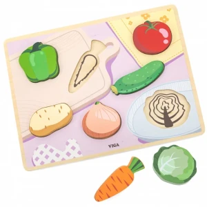 Puzzle tactil - inserție "legume", 7 elem. Thumbnail 4