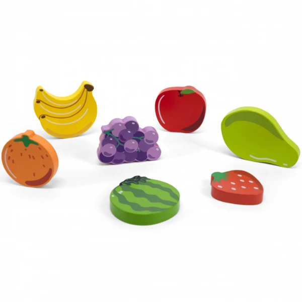 Puzzle tactil - inserție "fructe", 7 elem. 3
