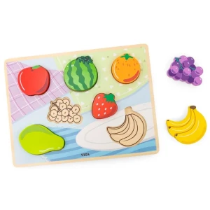 Puzzle tactil - inserție "fructe", 7 elem. Thumbnail 4