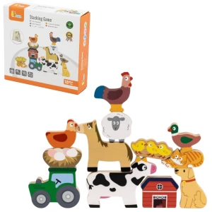 Set de figurine din lemn „Ferma”