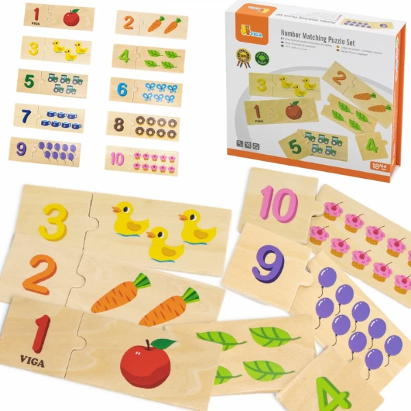 Joc logic de puzzle „potrivește numerele” 24 elem. 7