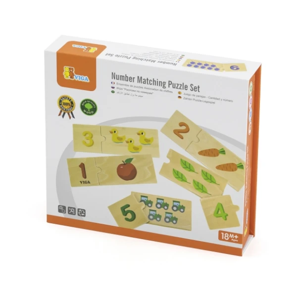 Joc logic de puzzle „potrivește numerele” 24 elem. 3