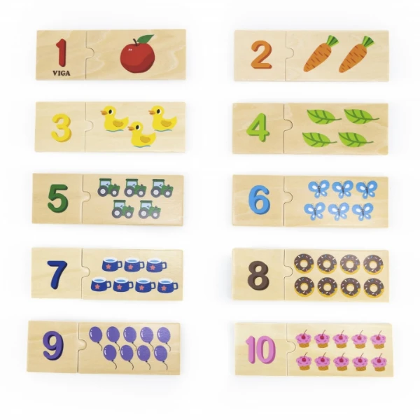 Joc logic de puzzle „potrivește numerele” 24 elem. 2