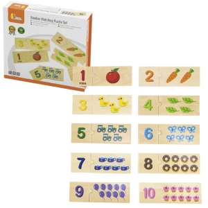 Joc logic de puzzle „Potrivește numerele” 24 elem.