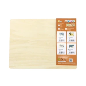 Puzzle din lemn montessori cu buton “hipopotam” Thumbnail 3